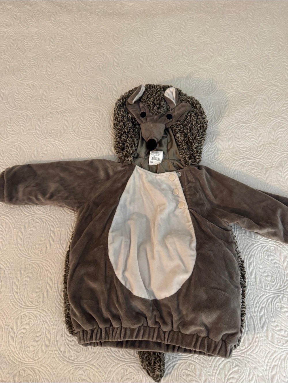 Target Brown Possum Hooded Puffer Costume with Cream Belly